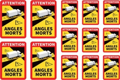MBBE 13tlg. Angles Morts toter Winkel Aufkleber Set 1:14 Modellbau RC selbstklebend