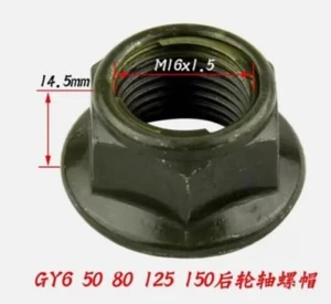 GY6 Rear Axle Wheel Spindle Nut 125/150 GY6 Engine Screw Scooter 1PC - Picture 1 of 2