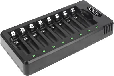 Charger USB Fast Charge Independent LED Slots 8-Bay AA AAA Battery - Image 1 of 4