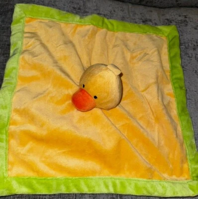 Tiddliwinks Duck Lovey Security Blanket Yellow Green Trim  - Image 1 of 2