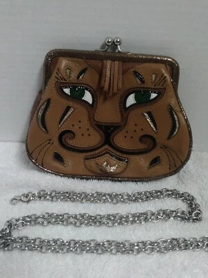 seminuevo**Brighton**E97654**Cartera Bandolera Gato**Miel Oscura**TIENE DEFECTOS LEER MÁS ABAJO Foto 1 de 4