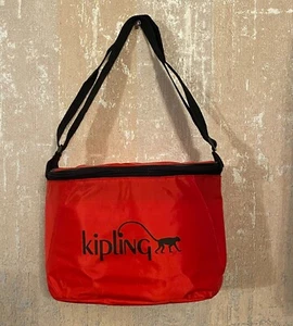 Kipling Lunch Oval Bag Red with Adjustable Black Strap - Picture 1 of 6