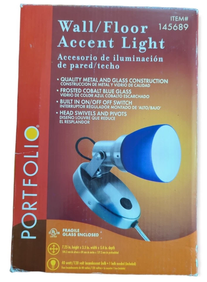 Portafolio Lámpara de Pared/Piso Acento Foco Lámpara de Pared Artículo # 145689 NUEVO Foto 1 de 3