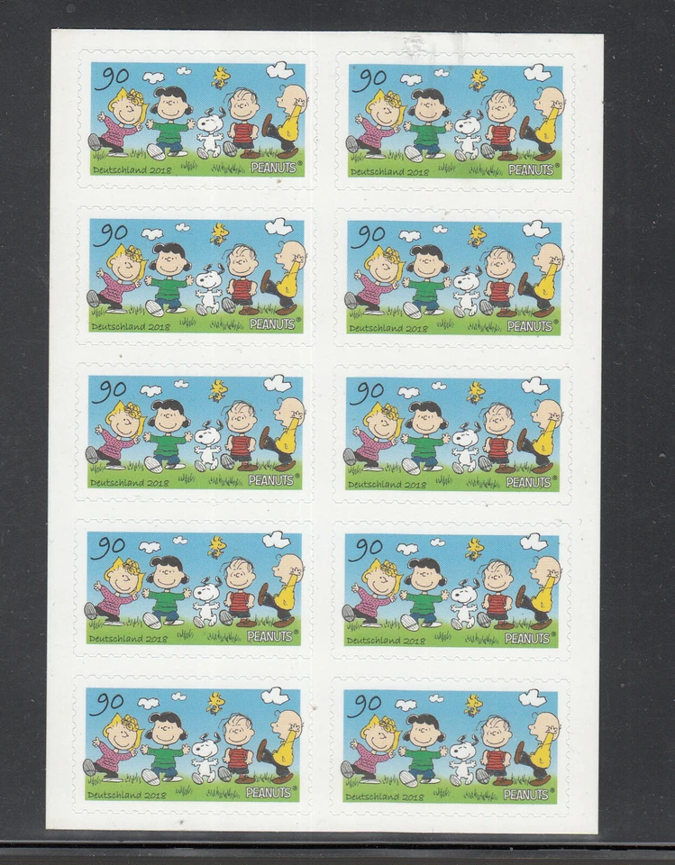Germany 2018 Peanuts: "The Peanuts Rascals"  Sheet 10 MNH Stamps skl - Image 1 of 1