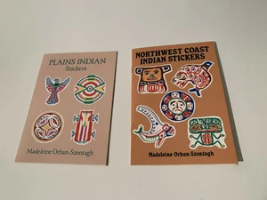 Madeleine Orban-Szontagh Indian Stickers NORTHWET COAST & PLAINS Lot of 2 NEW - Picture 1 of 6