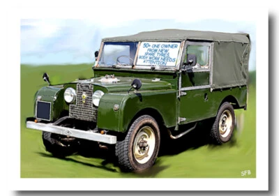 LAND ROVER FUNNY GREETING CARD By BEACHCOMBER CARDS