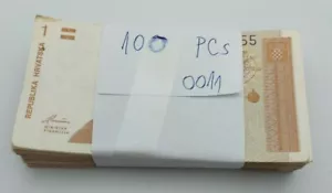 1 Dinar HRD 1991. Ruđer Bošković Croatian banknotes war time - 100 pcs ! - Picture 1 of 2