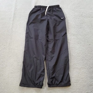 Vintage Nike Pants Boys Extra Large Black Y2K Parachute Windbreaker Baggy Lined - Picture 1 of 20