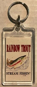 Llavero Trucha Arco Iris, Arroyo Pesca 3.75" Nuevo, Antiguo Stock - Imagen 1 de 2