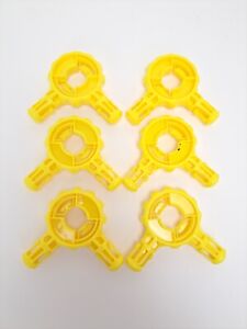 Antsy Pants Build & Play Yellow Replacement 6 Double Connector Piece Lot RARE
