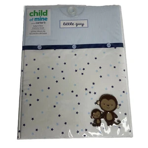 New Carter’s Child Of Mine Baby Record Book Blue Brown Monkey Animal Themed 2016 - Picture 1 of 13