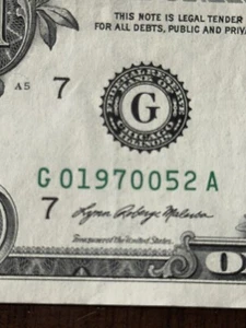 2021 $1 Dollar Bill Birthday Note May 2 1970 (01970052) Fancy Serial Number  - Picture 1 of 7