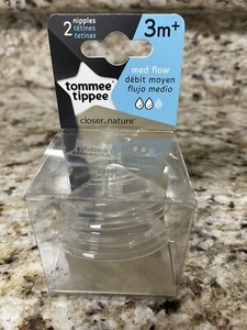 Tommee Tippee Closer to Nature, Baby Bottle, Medium Flow 3+ Months - Picture 1 of 2