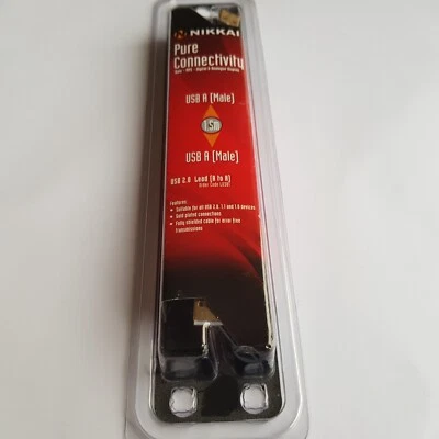 Nikkai Cable Lead USB A (Male) to USB A (Male) 150cm Gold Plated Pure Connection - Image 1 of 4
