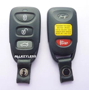 OEM 2006-2010 HYUNDAI SONATA ELANTRA entrada sin llave mando a distancia llavero OSLOKA-310T - Imagen 1 de 4