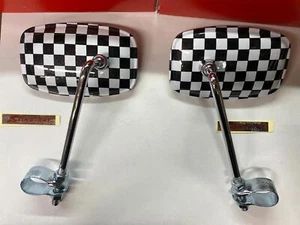 new 2 FOR 1 Schwinn Stingray Krate bicycle CHECKERBOARD MIRROR Bike Pals - Picture 1 of 6