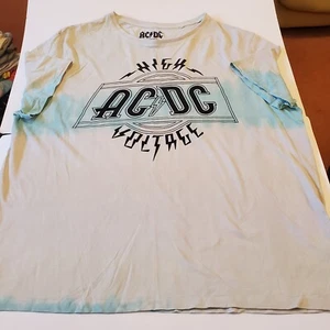 TU ACDC T-Shirt Top High Voltage Tie Dye Mens XL Great Condition - Picture 1 of 22