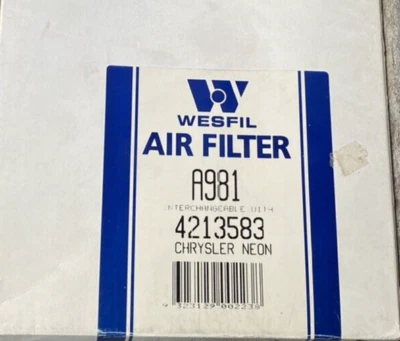 Air Filter A1435 A1409 A981 Wesfil For Chrysler Neon JA SE, LX  Voyager GS SWB - image 1 of 4