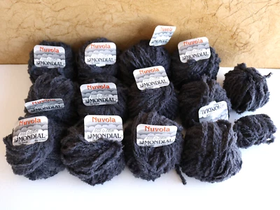 12 Mondial La Lana Yarn Gray Color 91 - 50 gram/ea Merino Wool Acrylic Nuvola - Image 1 of 4