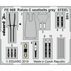 EduaFE968 EDUARD FE968 RAFALE C SEATBELTS GREY STEEL (REVELL) 1/48