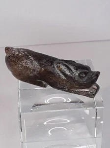 Hongshan nephrite Jade crouching pig figure toggle - Picture 1 of 11