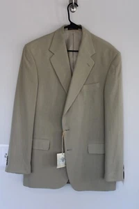 NEW TAN BOCA CLASSIC ISLAND WEAR 100% SILK SPORT COAT sz 42L suit jacket NWT - Picture 1 of 6