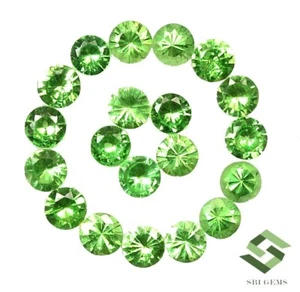 3MM Natural Tsavorite Corte Redondo Lote 20 Piezas 2.11 Cts Calibrado Suelto - Picture 1 of 6