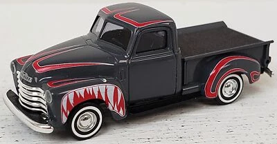 Busch NEW HO 1/87 Hot Rod Chevy Pick-Up Truck in Dark Gray w/Flame Graphics - Image 1 of 4