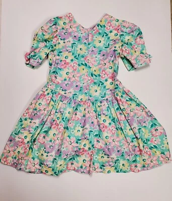 Vestido Colección Wildflower JcPenney Niñas Talla 14 1/2 Pastel Floral Cottage Años 90  Foto 1 de 4