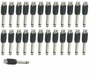 25x Mono Adaptador Jack 6,3 / RCA __ Enchufe / Acoplamiento - Imagen 1 de 1