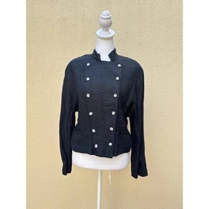 Francine Browner Rumours dunkelgraue zweireihige Jacke im Military Style Streifen - Bild 1 von 10