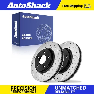 Front Drilled Slotted Brake Rotors for Buick LaCrosse Pontiac Grand Prix Foto 1 de 4