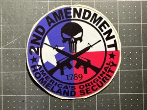 Texas Flag 2nd Amendment Sticker - 4 Inch Diameter - Bild 1 von 1