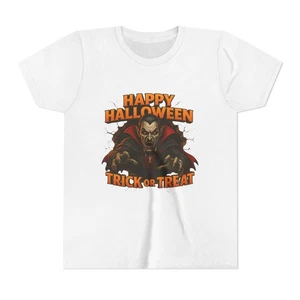 Count Dracula Halloween Kids Tee, Spooky Trick or Treat Shirt, Youth Short - Picture 1 of 78