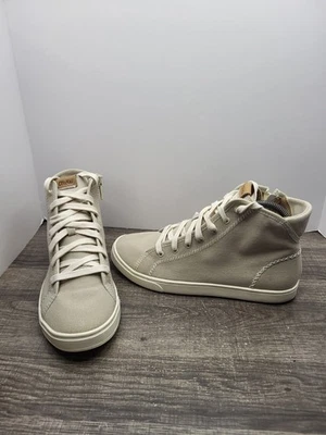 Zapatos informales OluKai Pilahi para mujer 8,5 beige EE. UU. de lona con cremallera lateral alta Foto 1 de 4