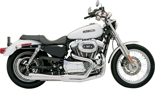 Bassani Road Rage Short Upswept Megaphone Exhaust System 4" Chrome #14112J — 第 1/1 张图片
