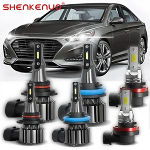 Kit de faros LED 9005+H11+H11 6 piezas + luces antiniebla para Hyundai Sonata 2015-2019 LF - Imagen 1 de 15
