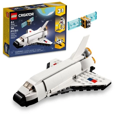 LEGO Creator 3 in 1 Space Shuttle Toys - Space Toys Building Set for Boys & - Image 1 of 4