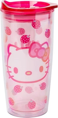 Silver Buffalo Sanrio Hello Kitty 20 Ounces, Strawberry  - Image 1 of 4