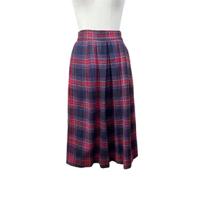 Vintage Plaid Wool Skirt Size M | Collectibles USA | Midi A-Line Winter Skirt - Picture 1 of 5