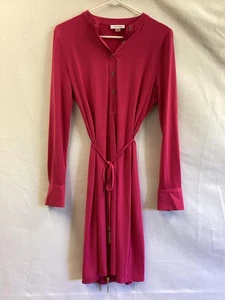 Calvin Klein Dress Womens 6 Long Sleeve Belted Button Front Midi Modern Career - Picture 1 of 18