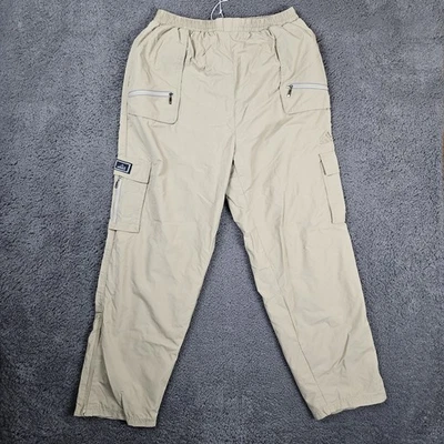 Pantalones de nailon Adidas para hombre XL vintage ropa de calle Y2K cargo forrados tostados Foto 1 de 4