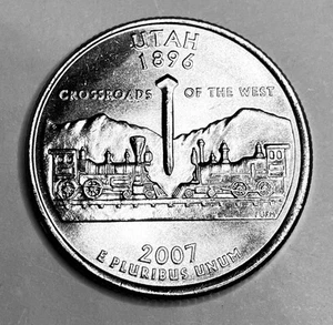 2007 P Utah State Quarter. Uncirculated From US Mint roll - Free shipping - Picture 1 of 2