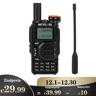 Retevis RA79 Professionelles Dualband-Amateurfunkgerät 1400-mAh Handfunkgerät - Bild 1 von 4