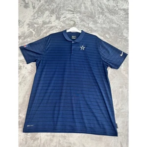 Nike Dallas Cowboys Dri Fit Polo Shirt Mens XL Navy Blue On Field Apparel - Picture 1 of 10