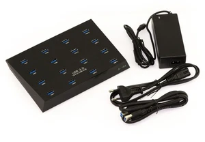 Industrieller Hub / USB 3.0 Ladestation - 16 Ports - Netzteil 5A - Picture 1 of 3