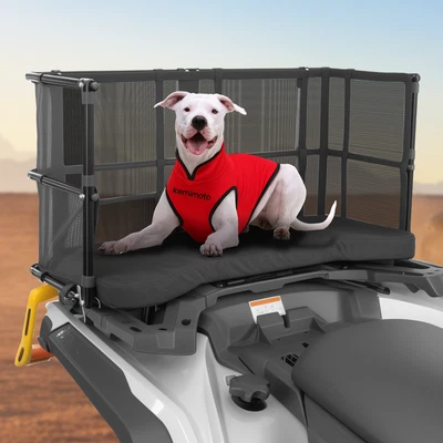Pet Seat Cushion ATV Rear Rack Pad Dog Carrier For Can-Am Polaris Kawasaki Honda - Image 1 of 4