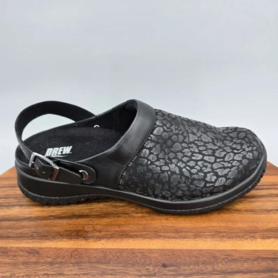 Zuecos Drew Zapatos Para Mujer 9 M Negros Savannah Ortopédicos Cómodos Sin Cordones Mules Foto 1 de 4