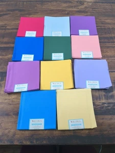 Lote de 11 cuartos Waverly Fat, rosa, amarillo, azul, verde, púrpura, colores sólidos - Imagen 1 de 12