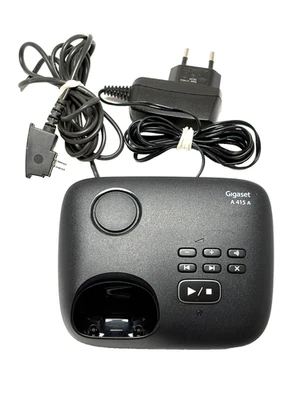 Gigaset A415A Basisstation schwarz Anrufbeantworter Ladestation A415 Mobilteil✅ - Bild 1 von 4